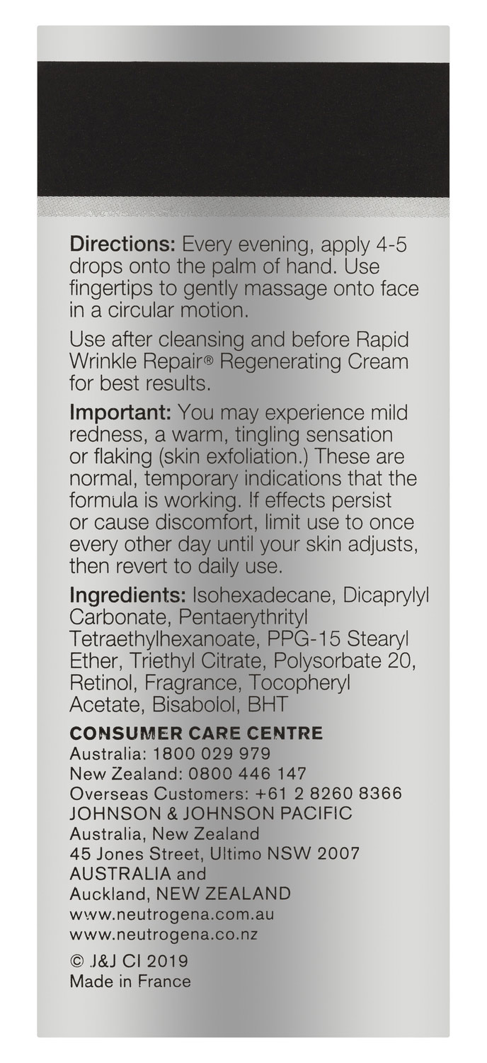 Neutrogena® Rapid Wrinkle Repair® Retinol Oil NEUTROGENA® Australia